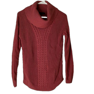 BANANA REPUBLIC Cable Knit Cowl Neck Sweater, Women’s XS, Rose Pinkish Hue